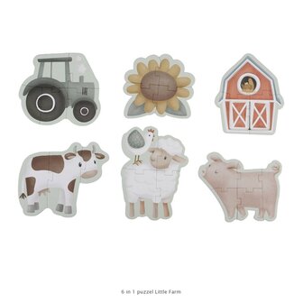 Little Dutch 6 in 1 puzzel Little Farm