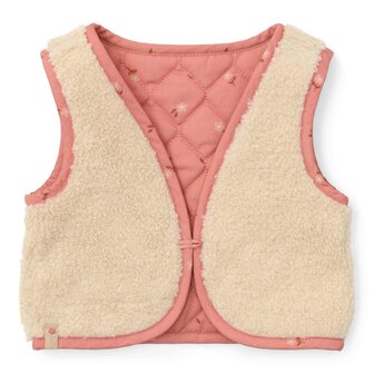 Little Dutch Omkeerbaar gilet Sand - Warm Rose Blooming