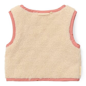 Little Dutch Omkeerbaar gilet Sand - Warm Rose Blooming