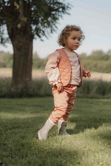 Little Dutch Omkeerbaar gilet Sand - Warm Rose Blooming