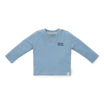 Little Dutch T-shirt lange mouw wafel Ice blue