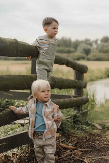 Little Dutch T-shirt lange mouw wafel Ice blue