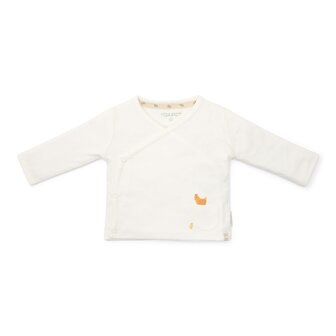 Little Dutch T-shirt overslag lange mouw Off white