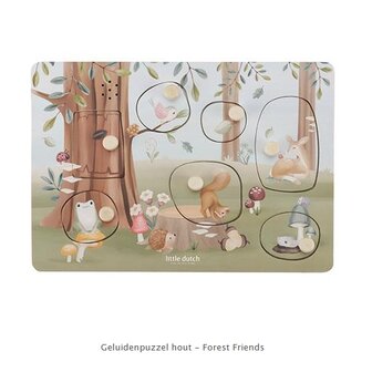 Little Dutch Geluidenpuzzel hout - Forest Friends