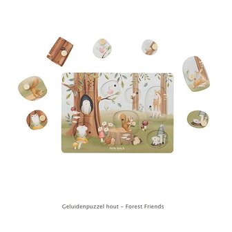 Little Dutch Geluidenpuzzel hout - Forest Friends