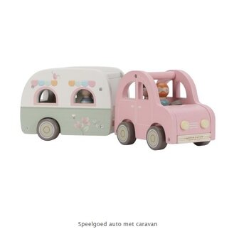 Little Dutch Speelgoed auto met caravan