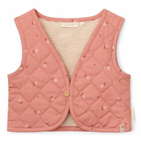 Little Dutch Omkeerbaar gilet Sand - Warm Rose Blooming