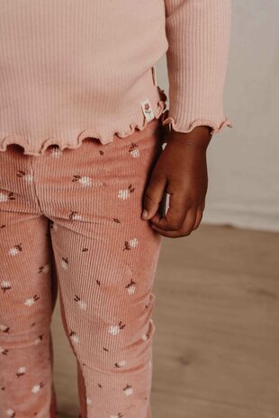 Little Dutch Flare broek Warm Rose Flowers