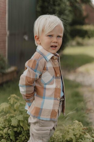 Little Dutch Blouse Ice blue check