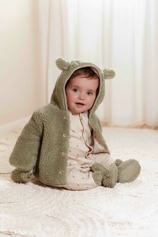 Little Dutch Teddy slofje Soft Green