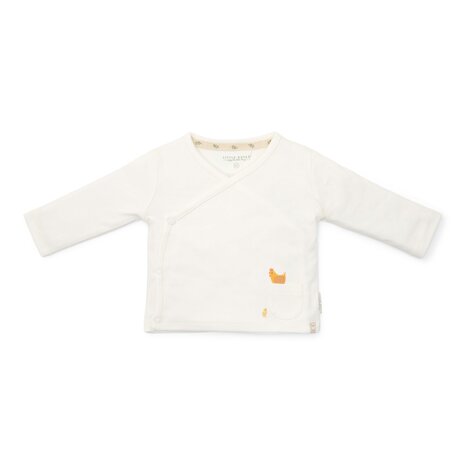 Little Dutch T-shirt overslag lange mouw Off white