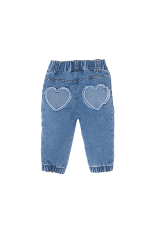 BESS Flared Jog Denim Hearts 251042-021